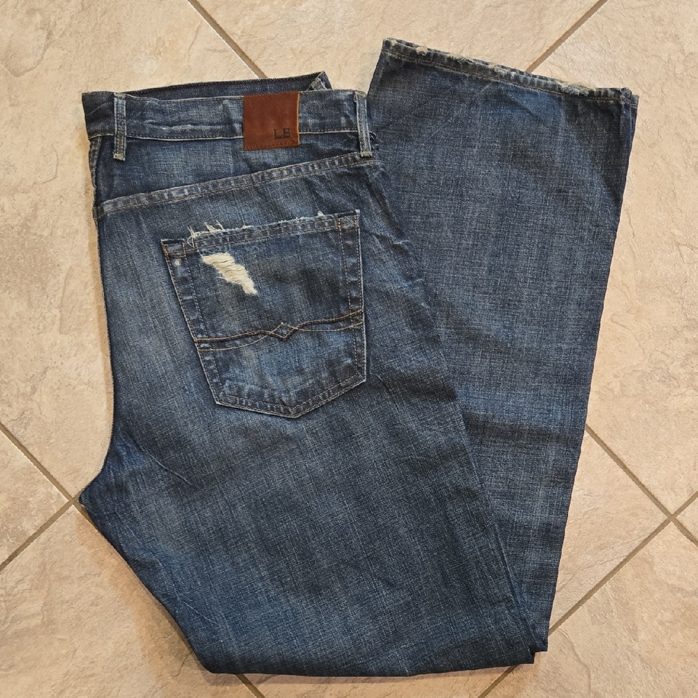 Lucky Brand Men's Dark Vintage Straight Jeans with Subtle Distress 36 x 32/33